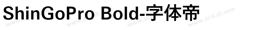 ShinGoPro Bold字体转换